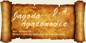 Jagoda Agatonović vizit kartica